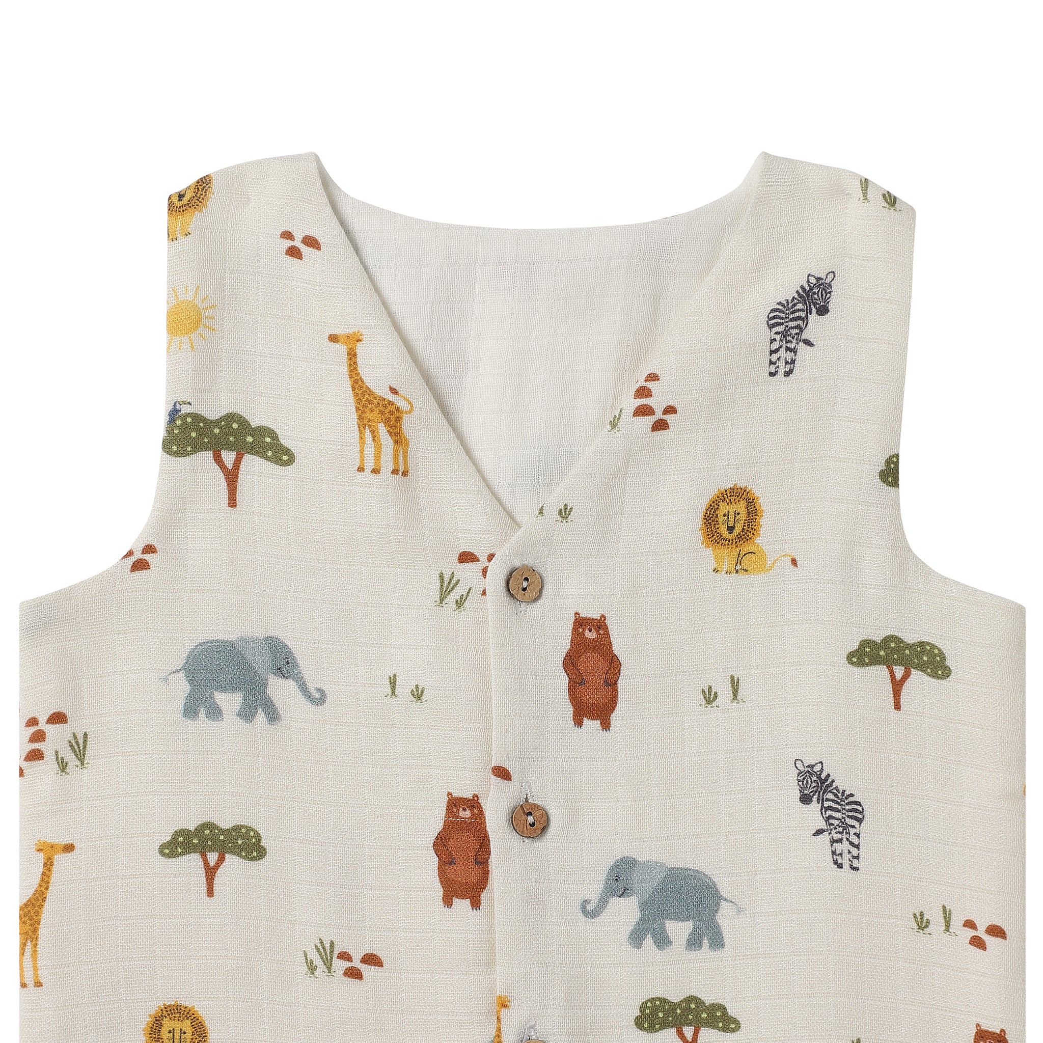 Organic Muslin Vest & Shorts Set