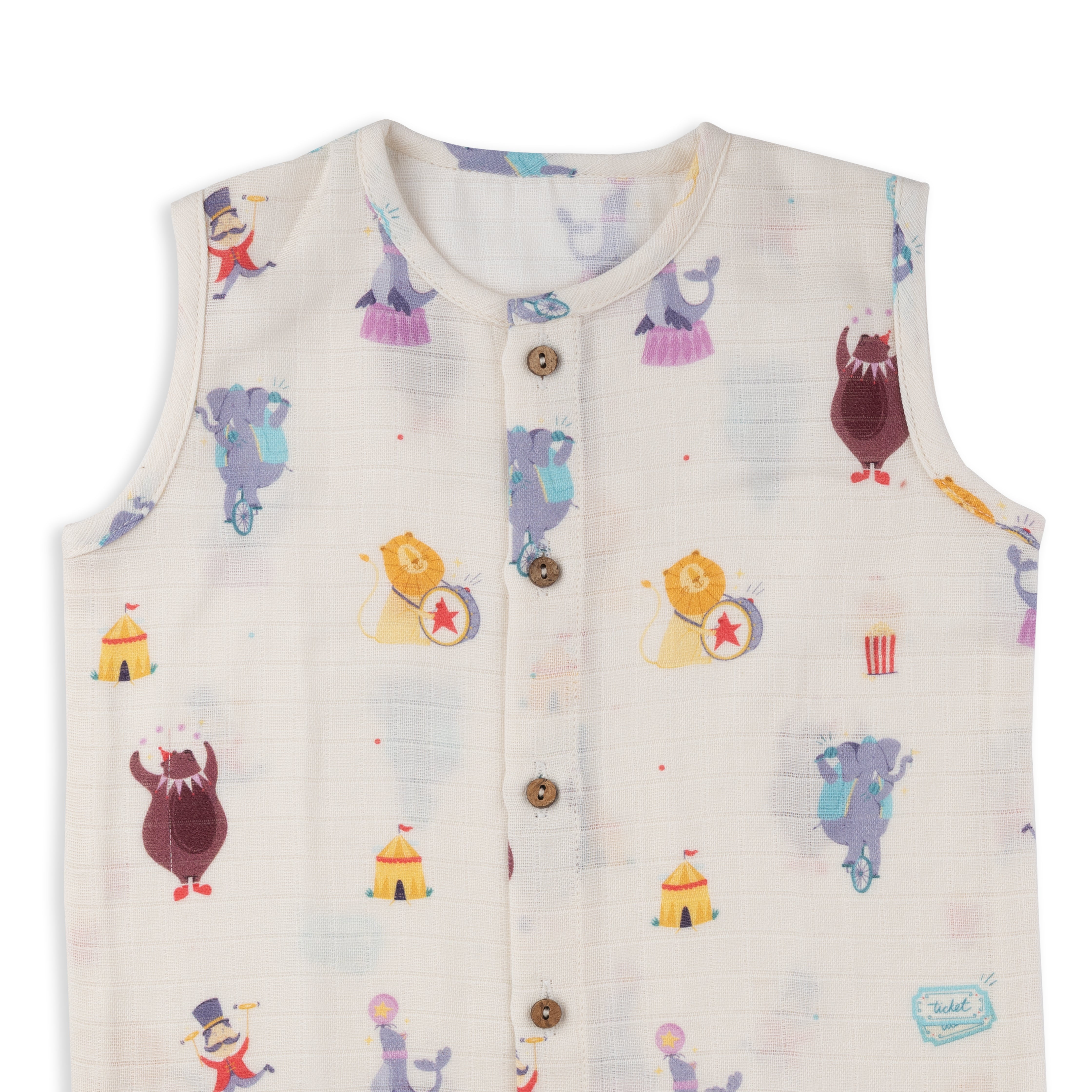 Organic Muslin Vest & Shorts Set