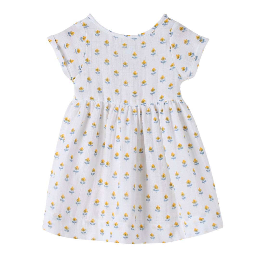 Organic Muslin Dress | Hand-Block Printed