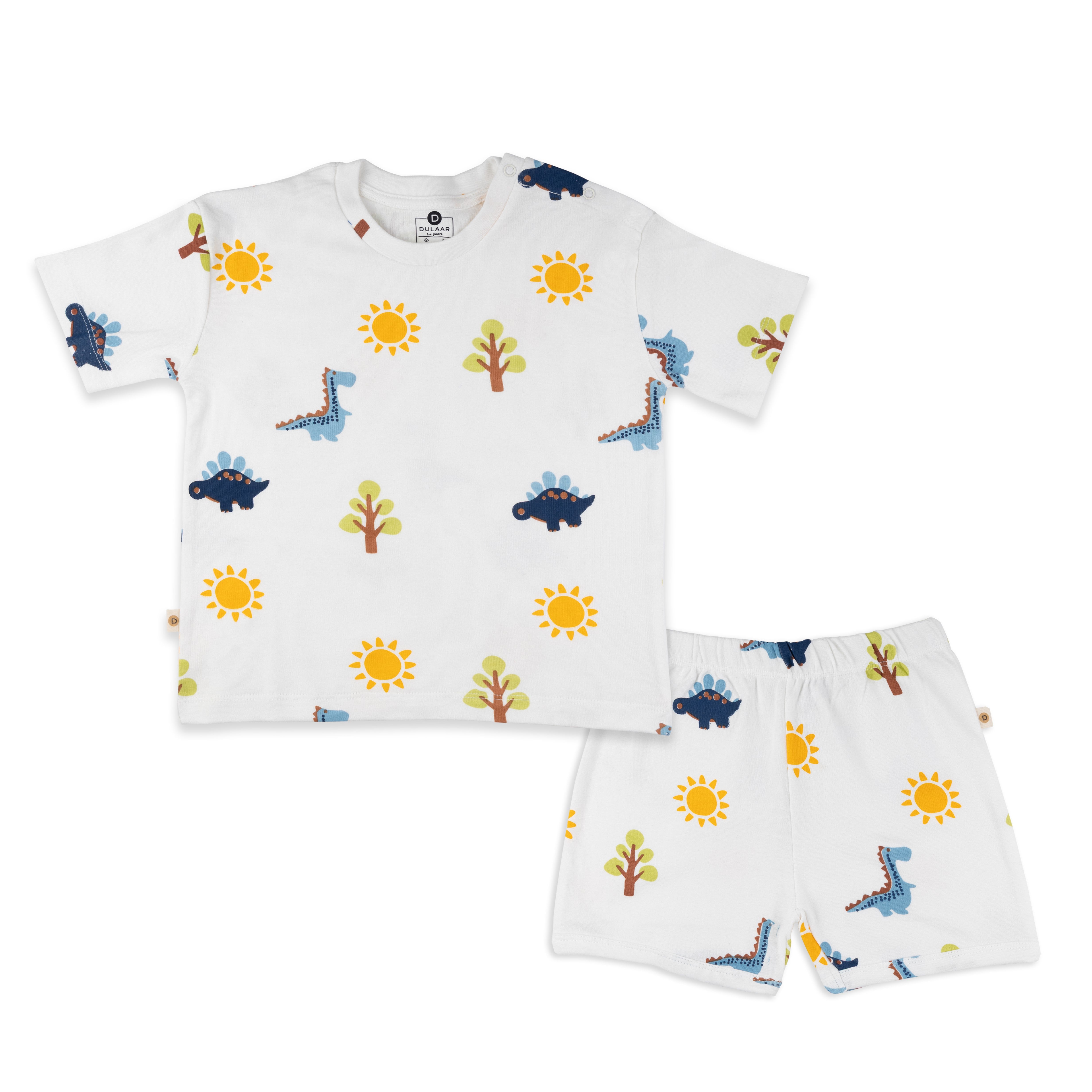 Organic Tee & Shorts Co-ord Set (Set of 3)