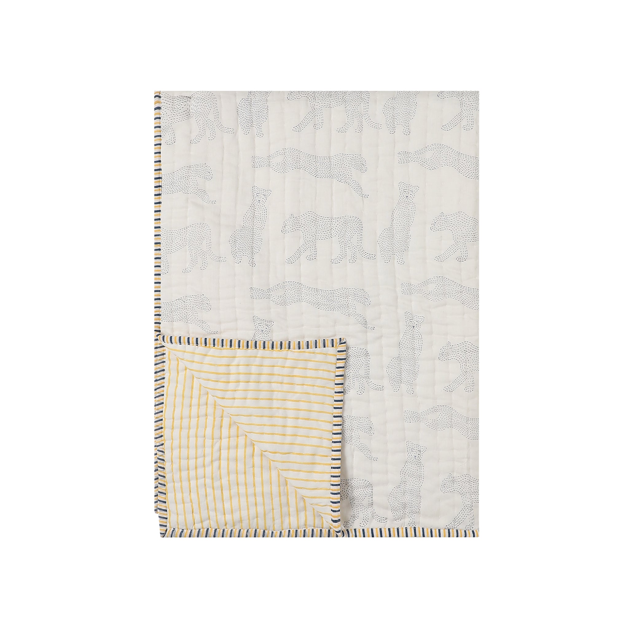 Reversible Mulmul Quilt | Hand-Block Printed