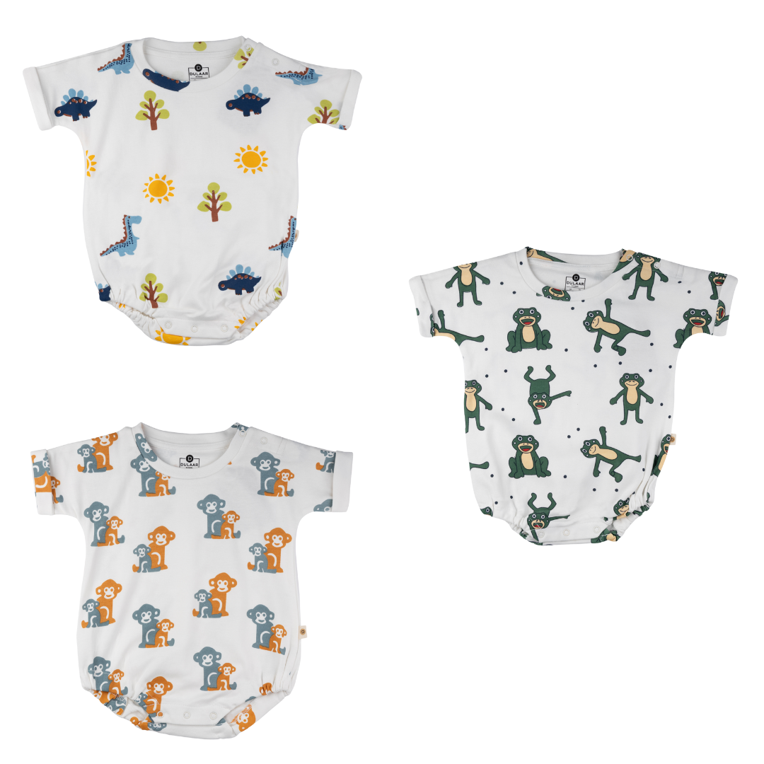 Organic Cotton T-shirt Onesie (Set of 3)