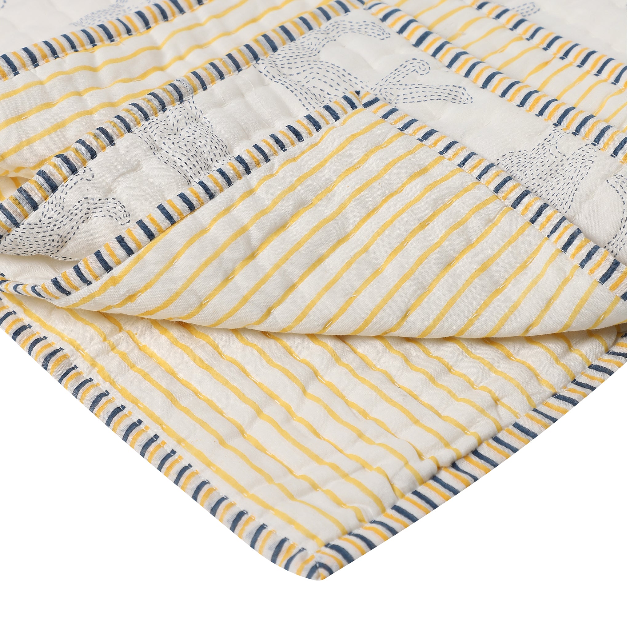 Reversible Mulmul Quilt | Hand-Block Printed