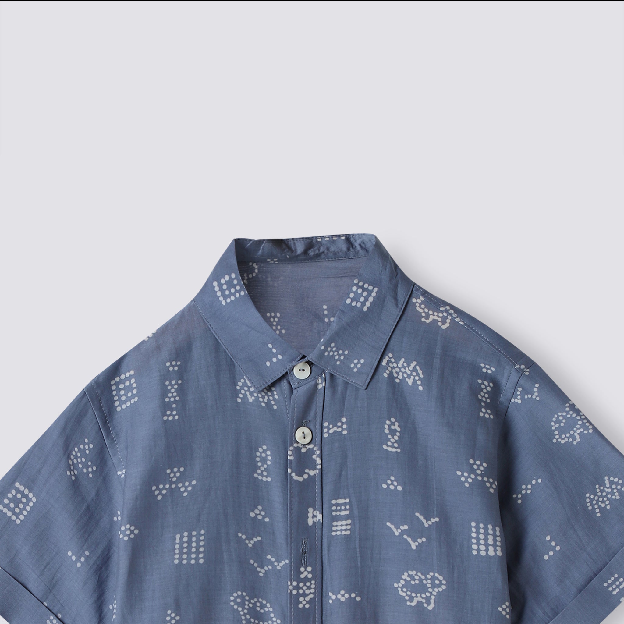 Cotton Silk Shirt | Hand-Block Printed