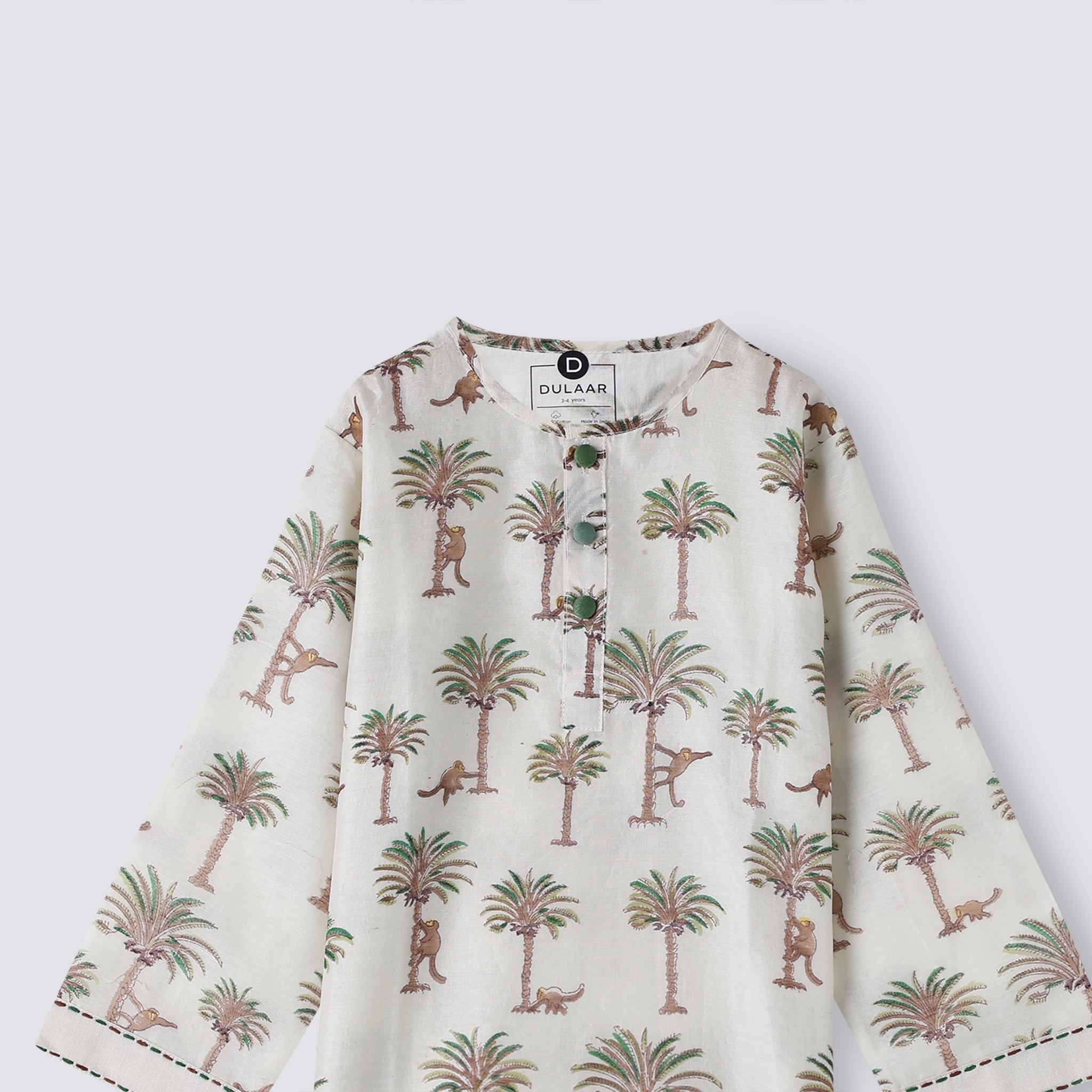 Chanderi Kurta Pyjama Set | Hand-Block Printed