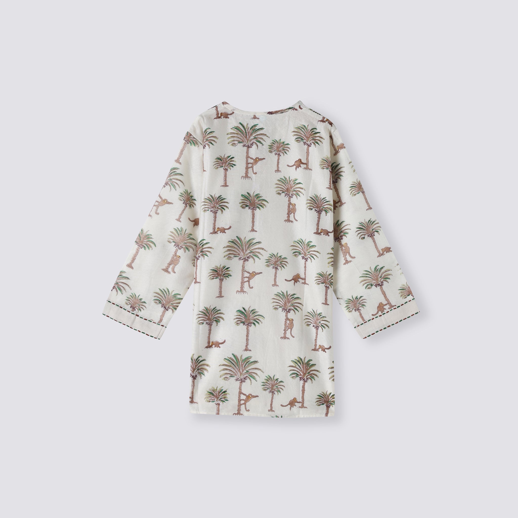 Chanderi Kurta Pyjama Set | Hand-Block Printed