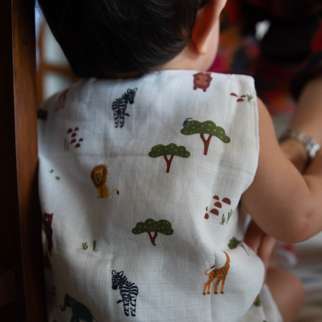 Organic Muslin Vest & Shorts Set