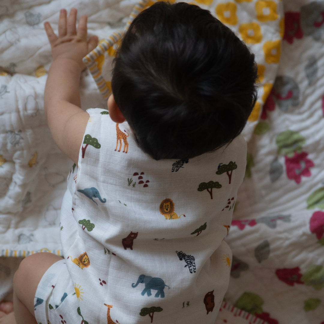 Organic Muslin Vest & Shorts Set