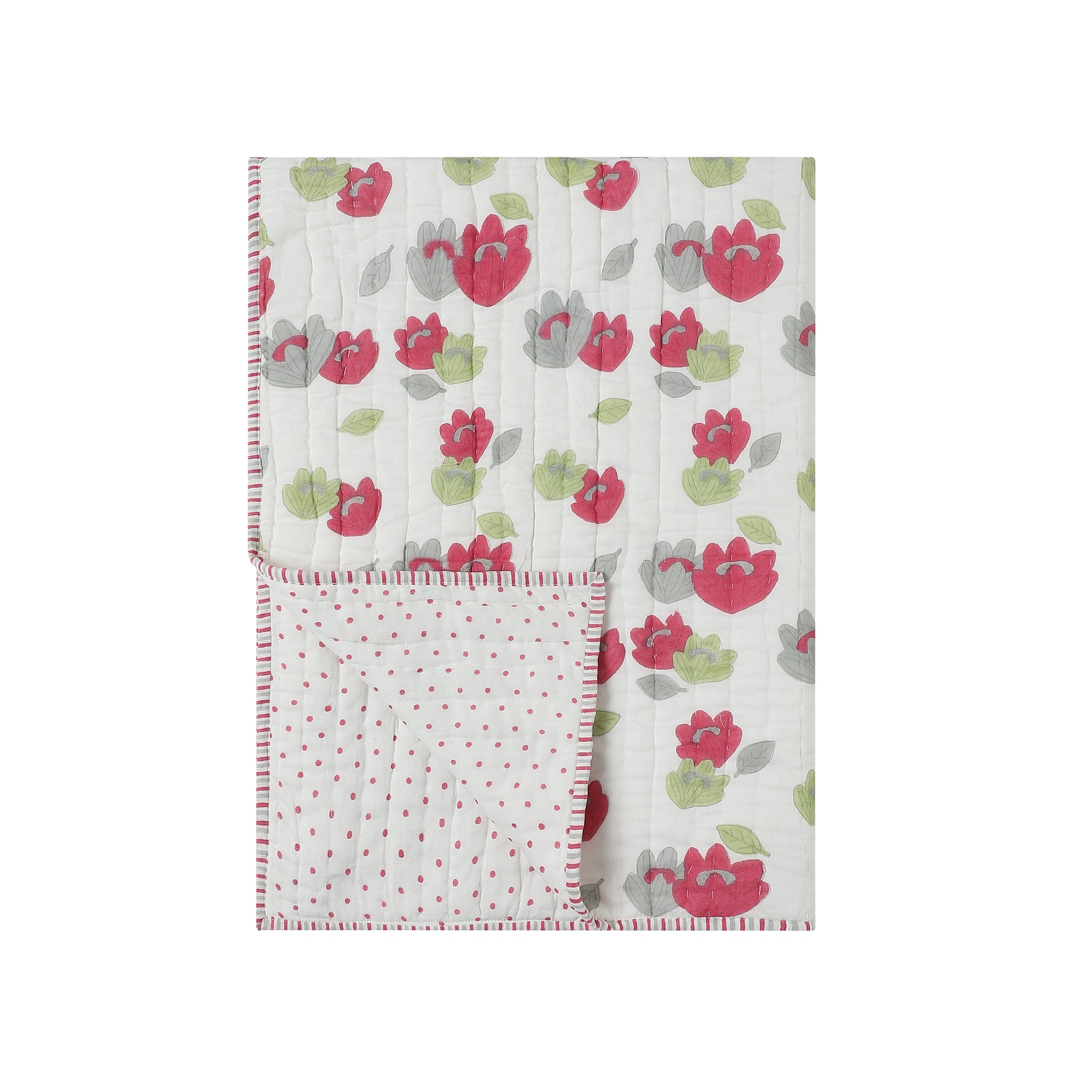 Reversible Mulmul Quilt | Hand-Block Printed