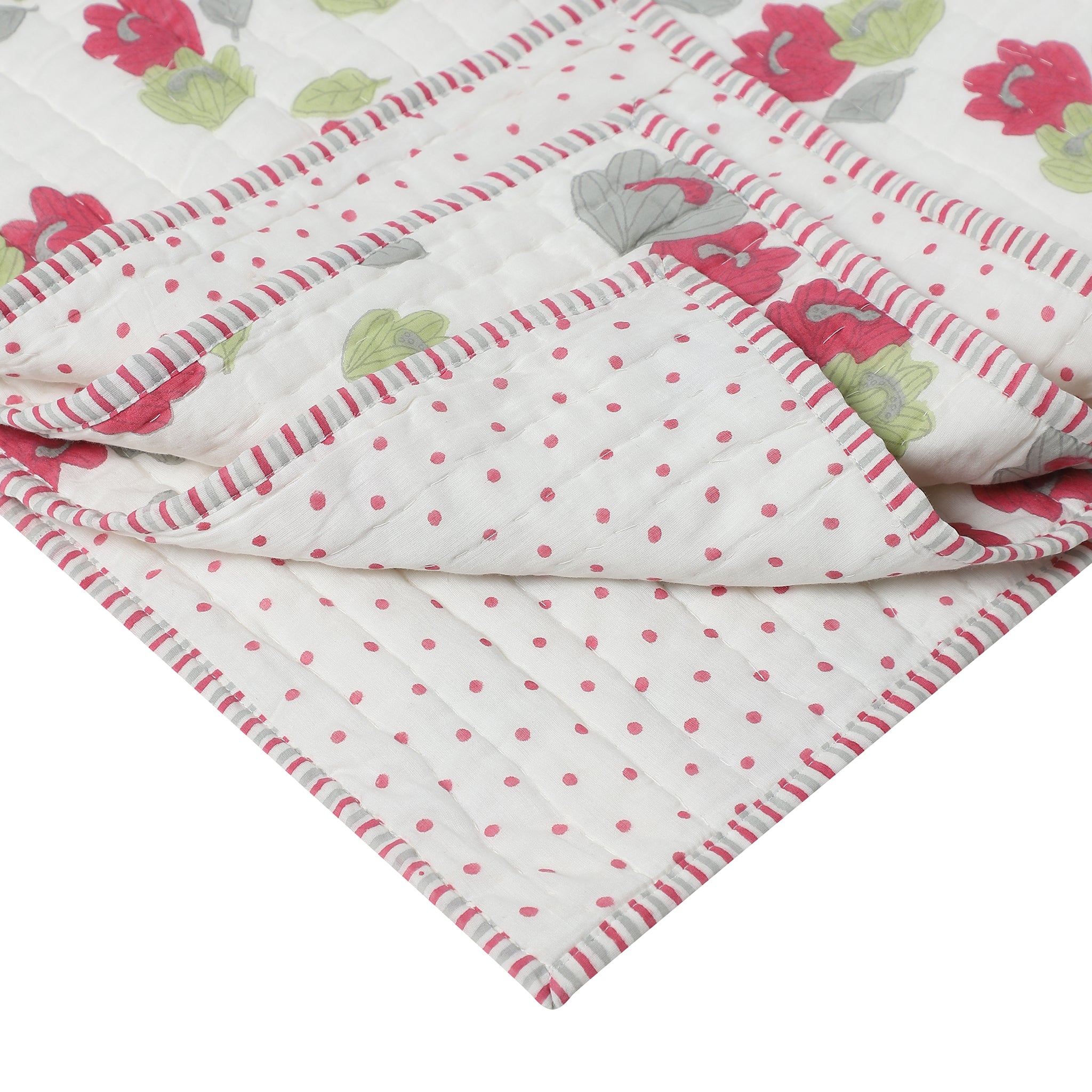 Reversible Mulmul Quilt | Hand-Block Printed