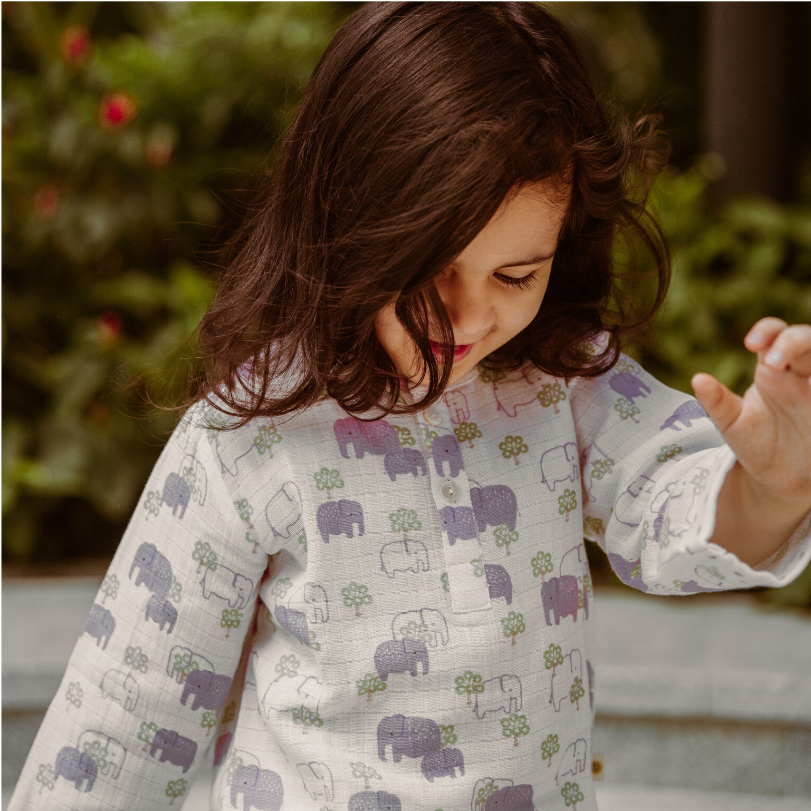 Organic Muslin Kurta Pyjama Set