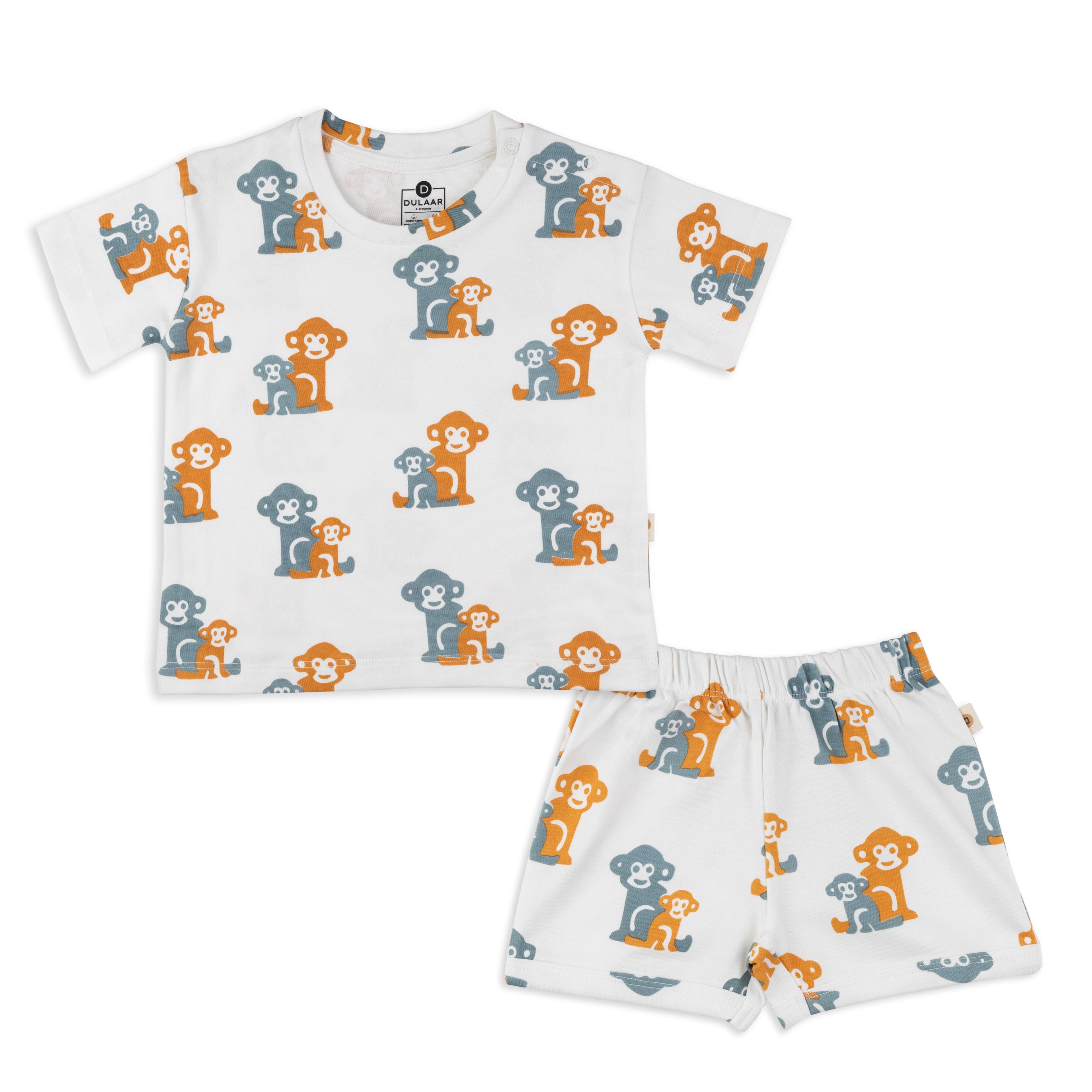 Organic Tee & Shorts Co-ord Set (Set of 3)