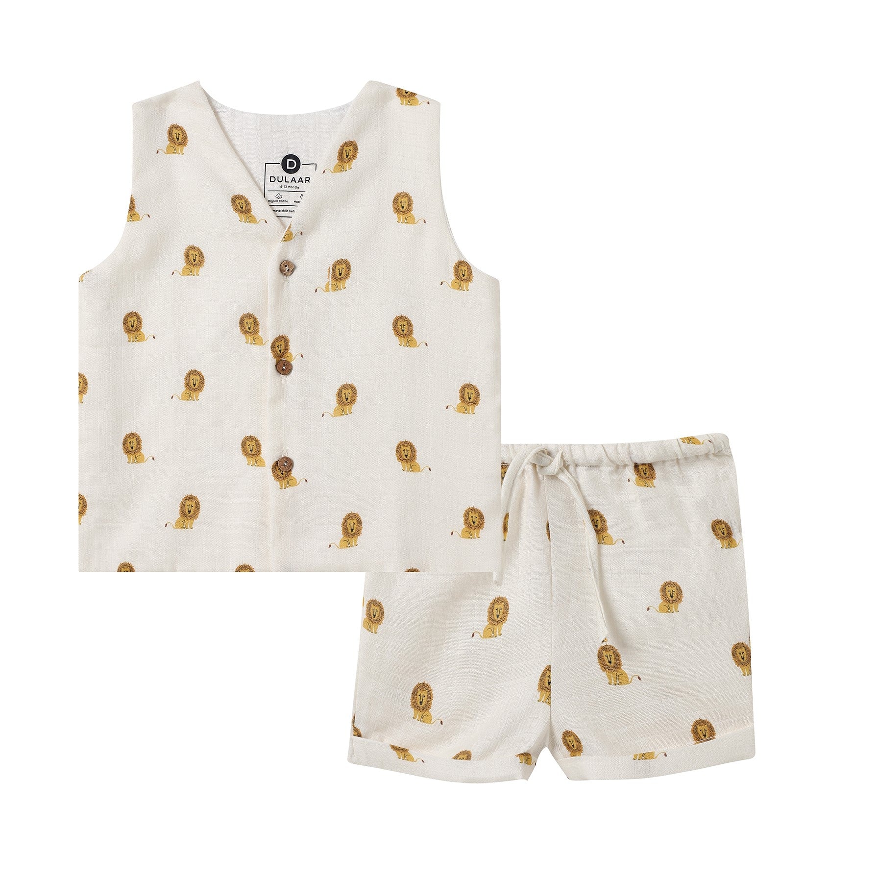 Organic Muslin Vest & Shorts Set (Set of 2)