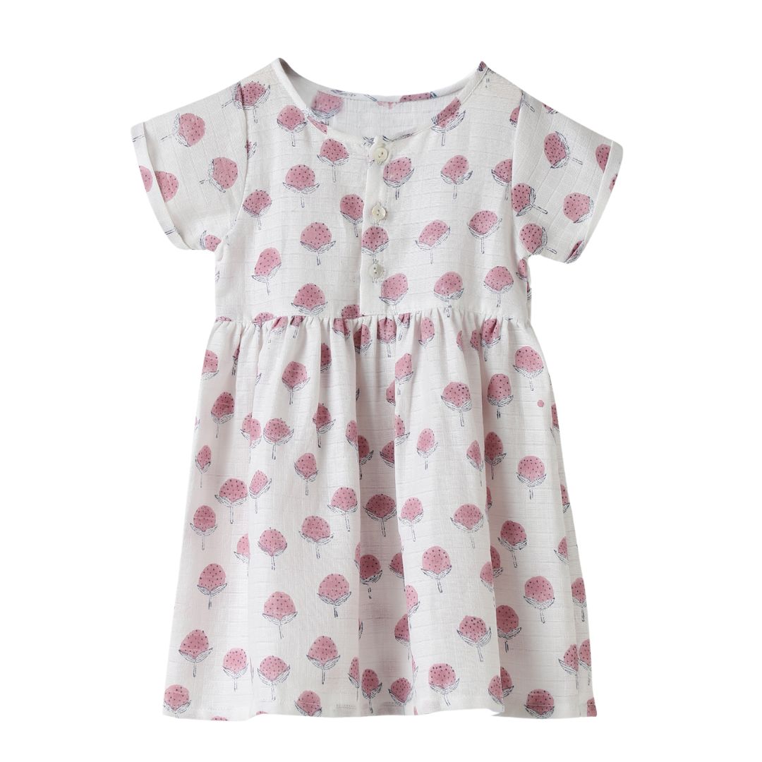 Organic Muslin Dress | Hand-Block Printed