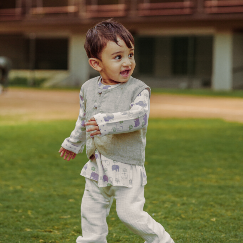 Organic Muslin Kurta Pyjama Set