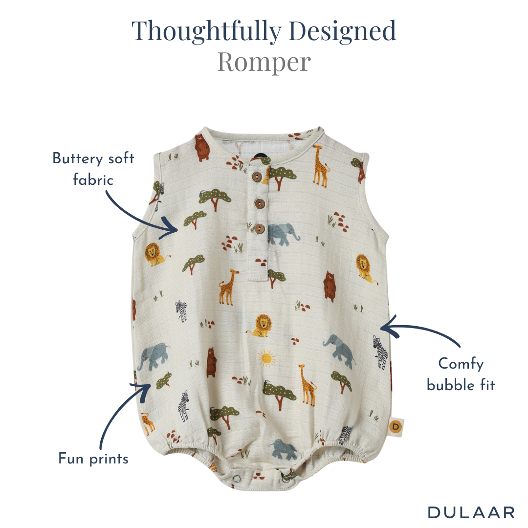 Organic Muslin Romper (Set of 3)