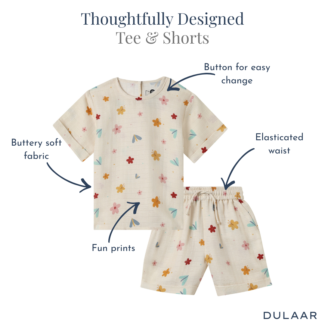 Organic Muslin Tee & Shorts Set