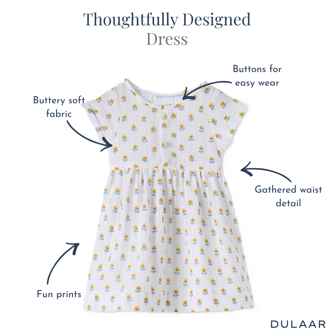 Organic Muslin Dress | Hand-Block Printed