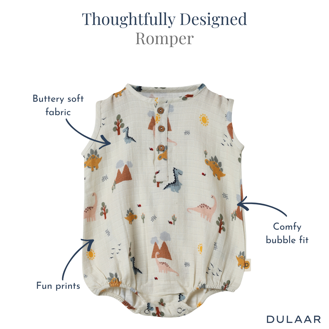 Organic Muslin Romper (Set of 3)