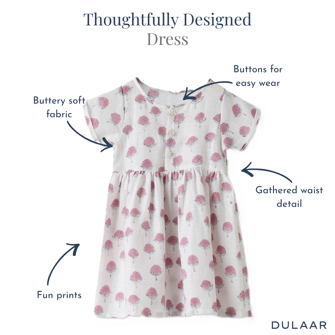 Organic Muslin Dress | Hand-Block Printed