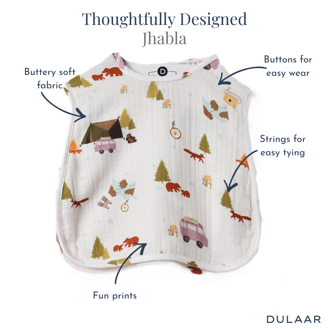 Organic Muslin Jhabla (Set of 4)