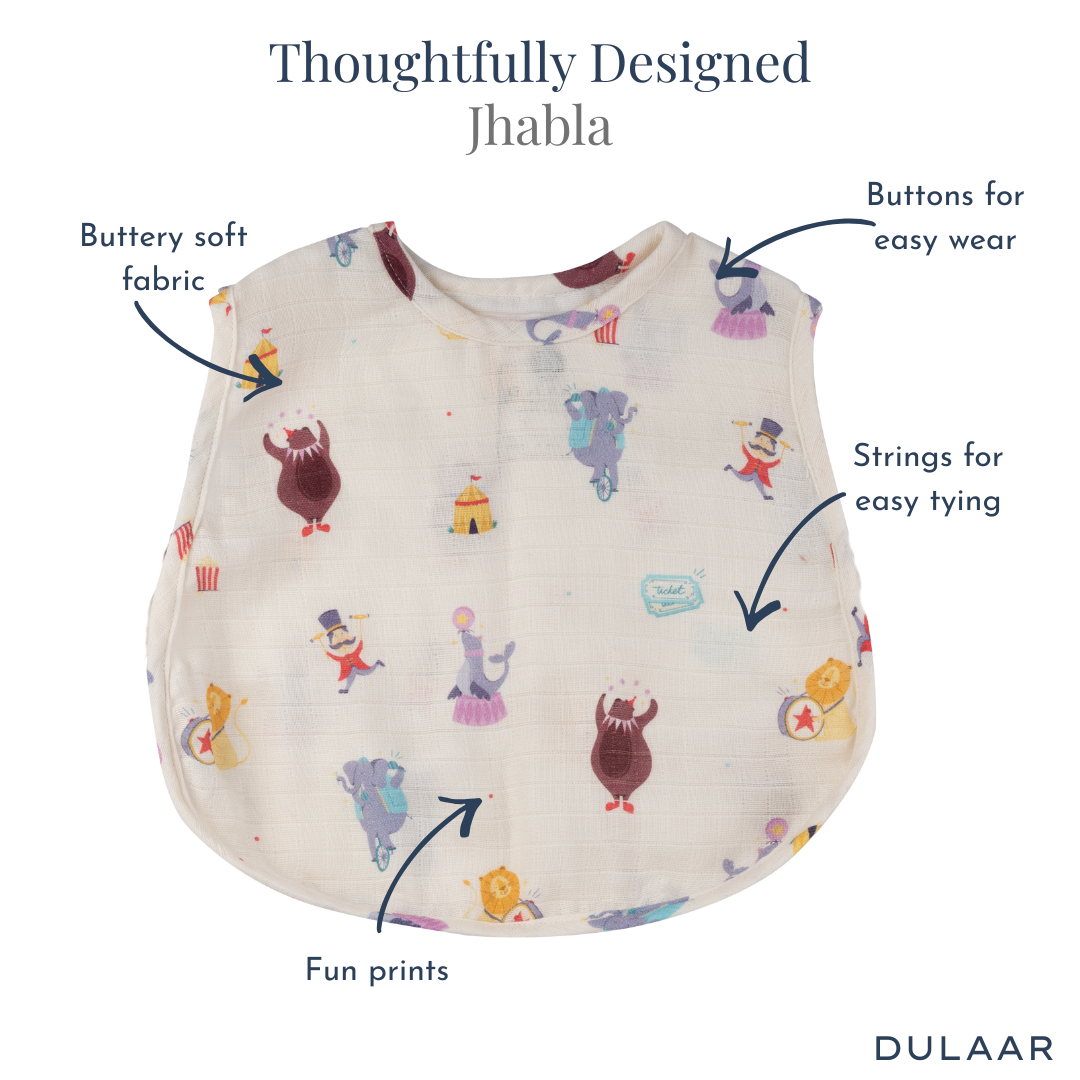 Organic Muslin Jhabla (Set of 3)