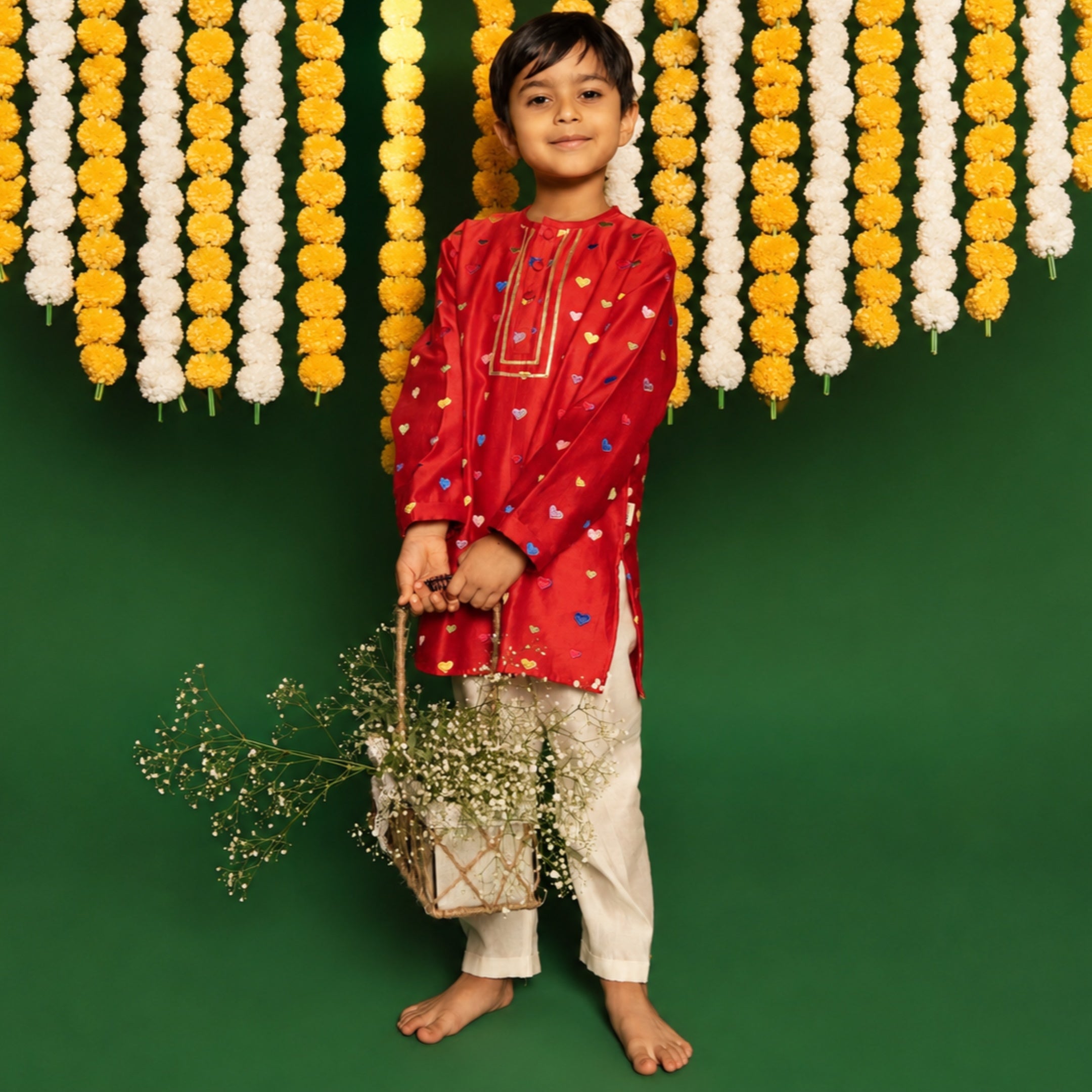 Chanderi Kurta Pyjama Set | Embroidered