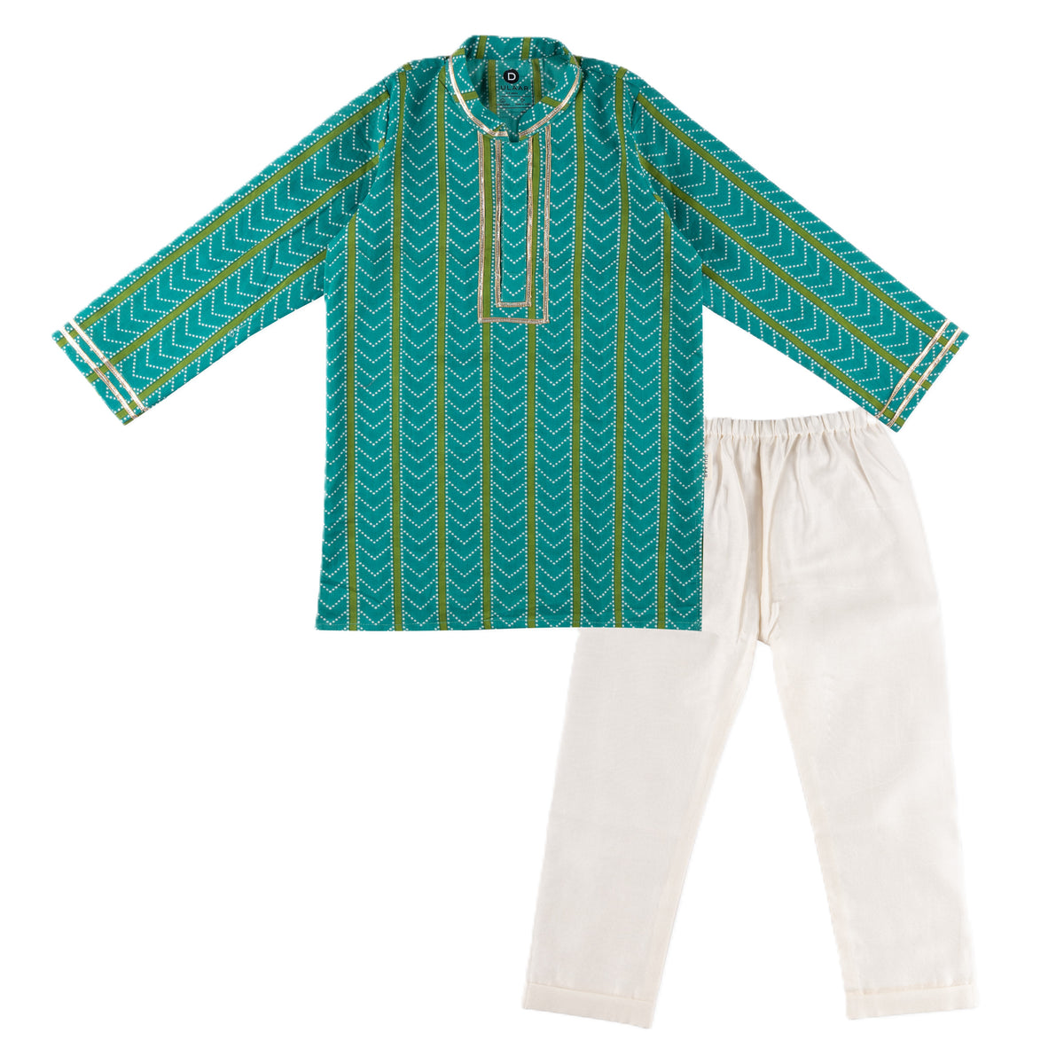 Cotton Kurta Pyjama Set (Gota Work)