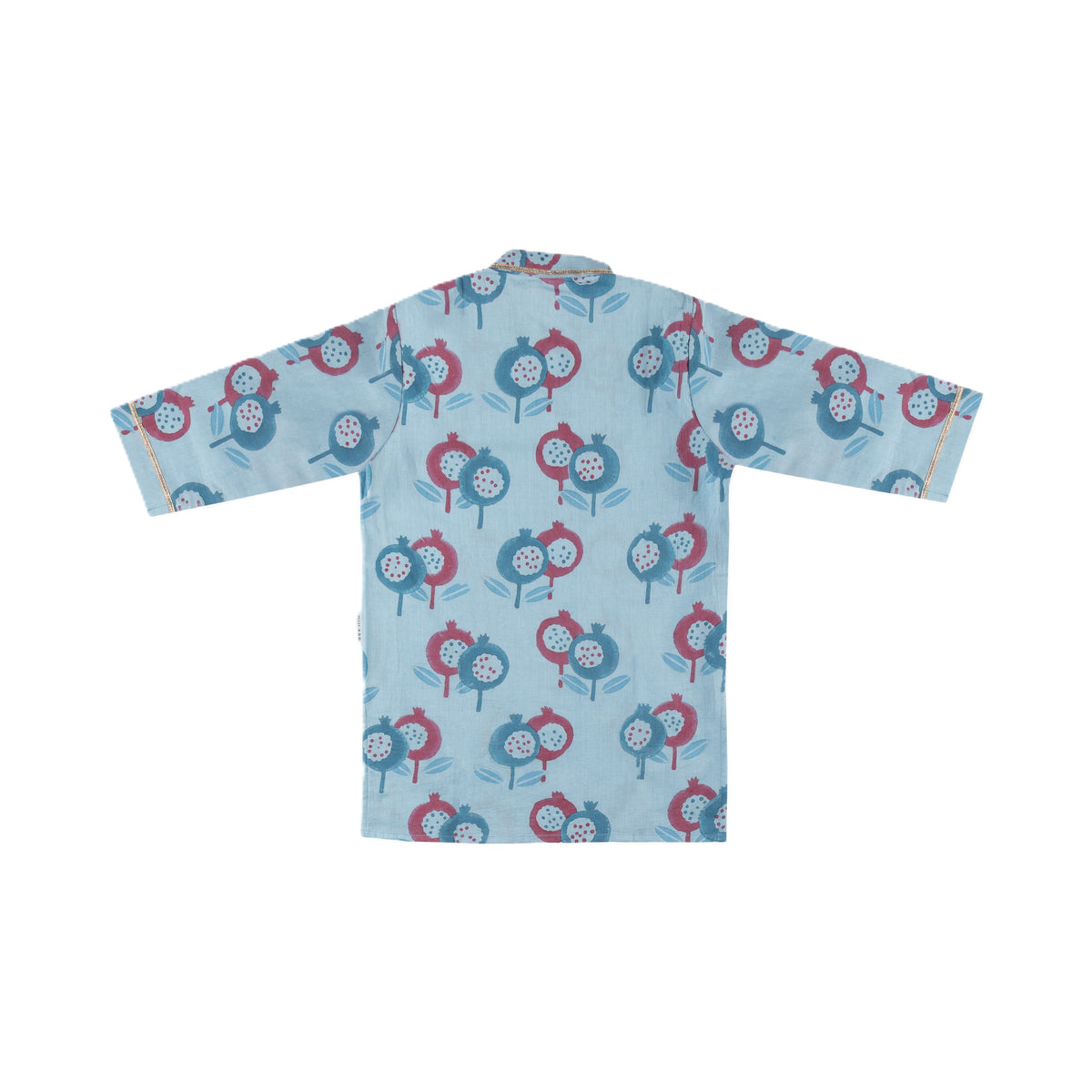 Cotton Kurta Pyjama Set | Hand-Block Printed (Gota Work)