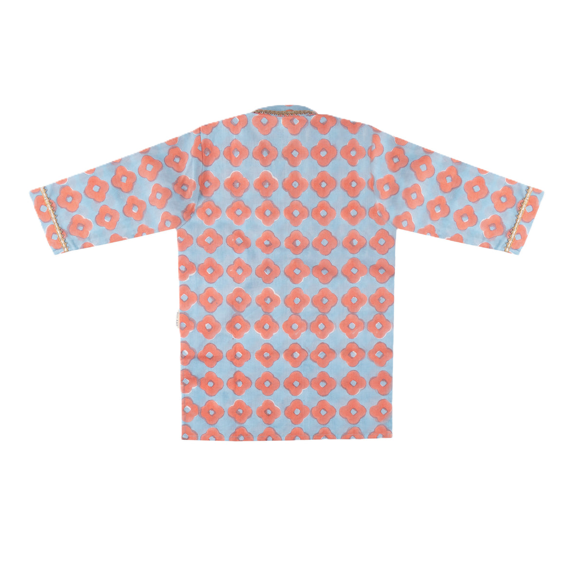 Cotton Kurta Pyjama Set | Hand-Block Printed (Gota Work)