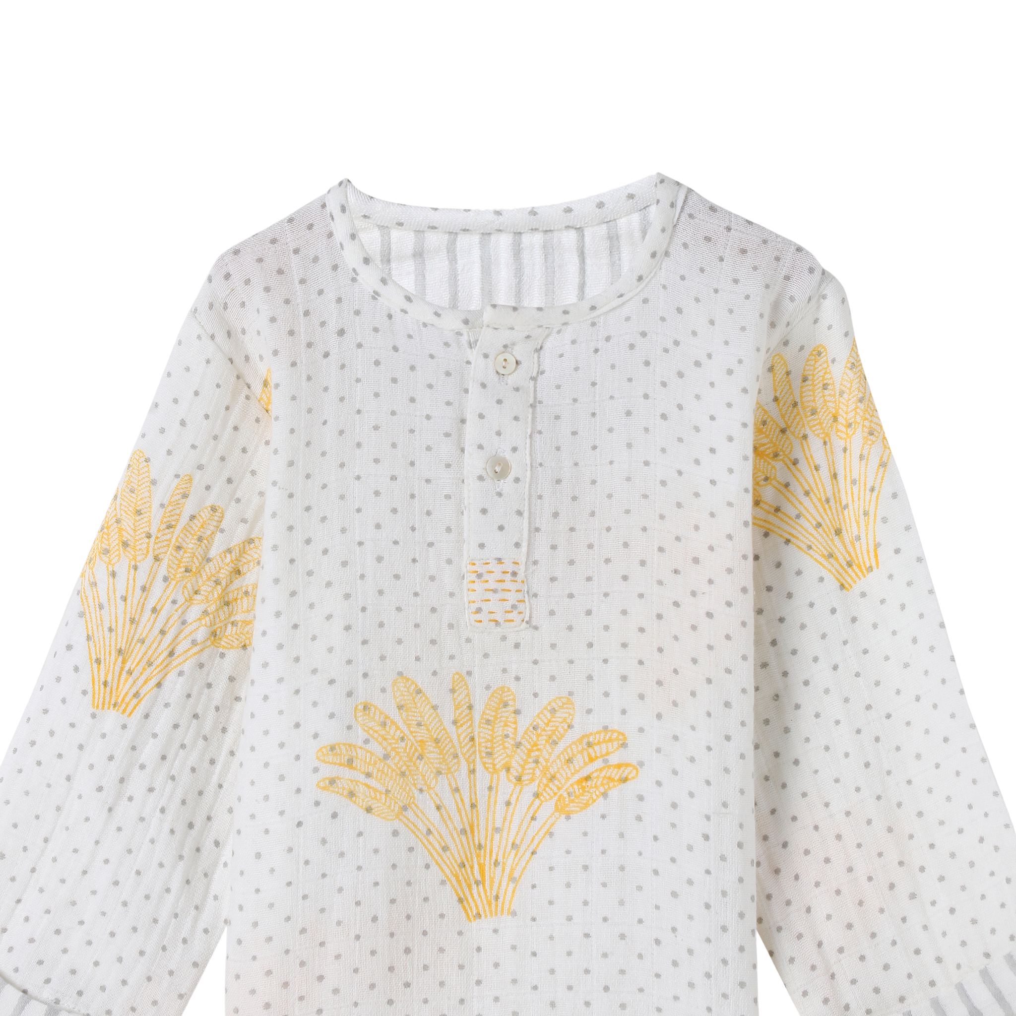 Organic Muslin Kurta Pyjama Set | Hand-Block Printed
