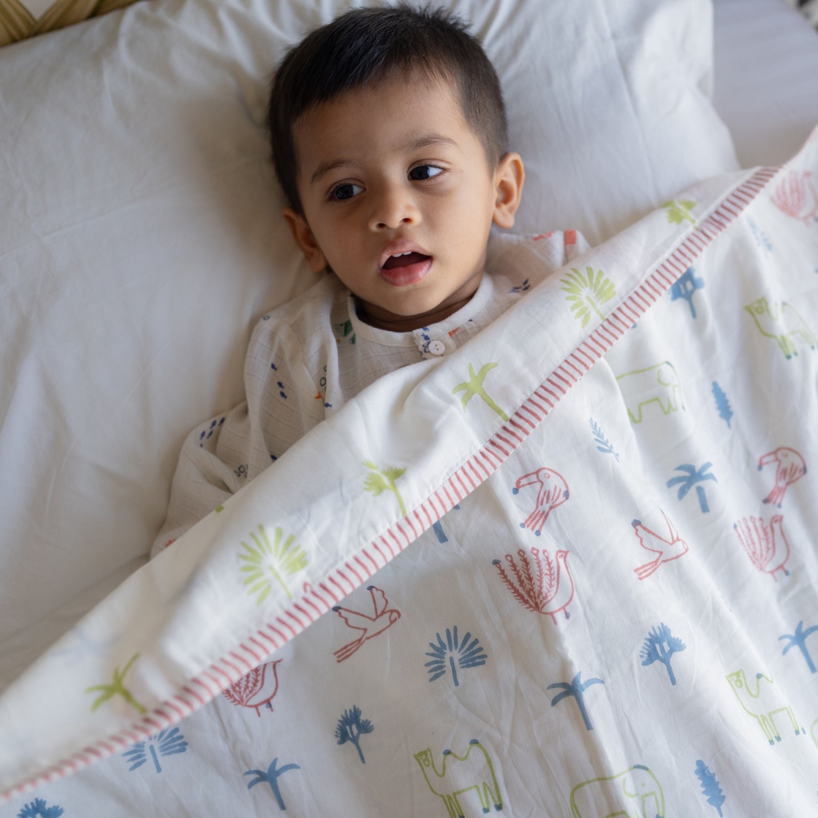 Mulmul Bedding Set | Hand-Block Printed
