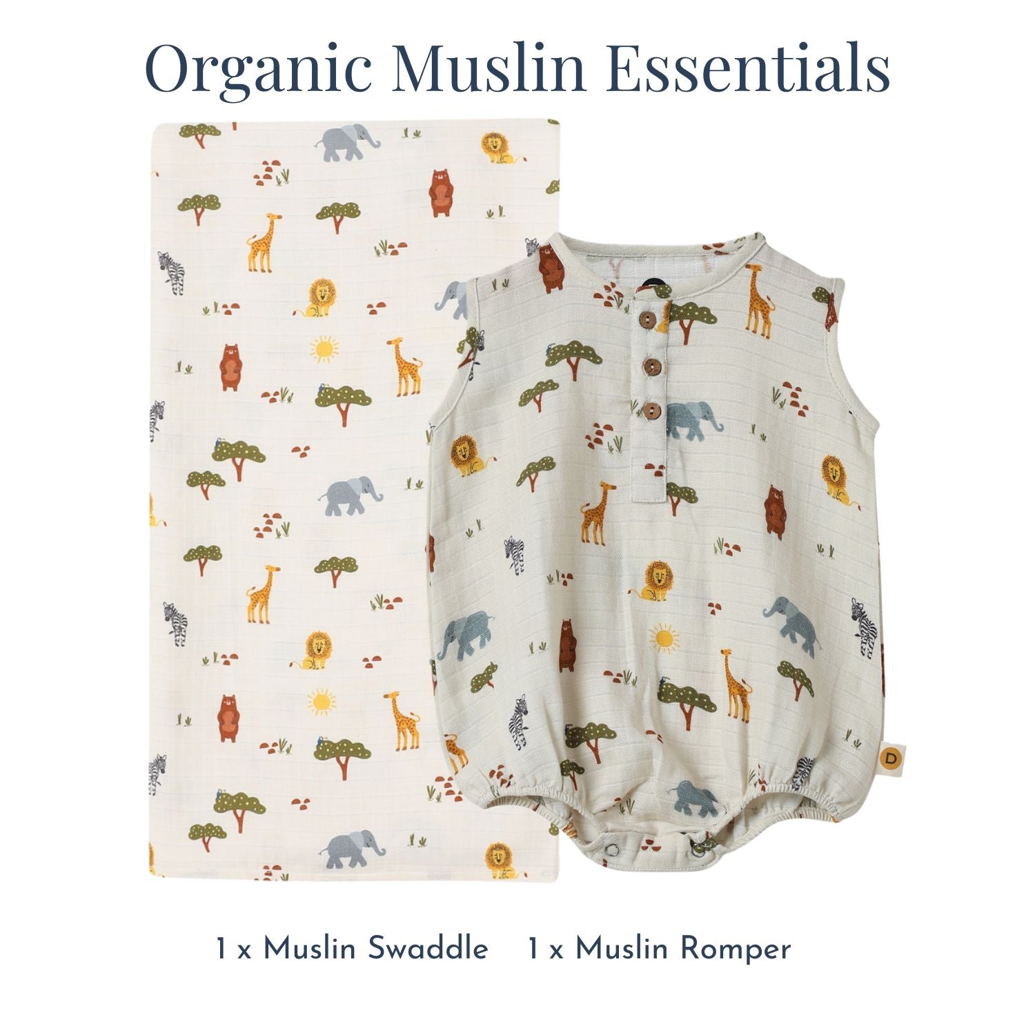 Organic Muslin Essentials (Set of 2)