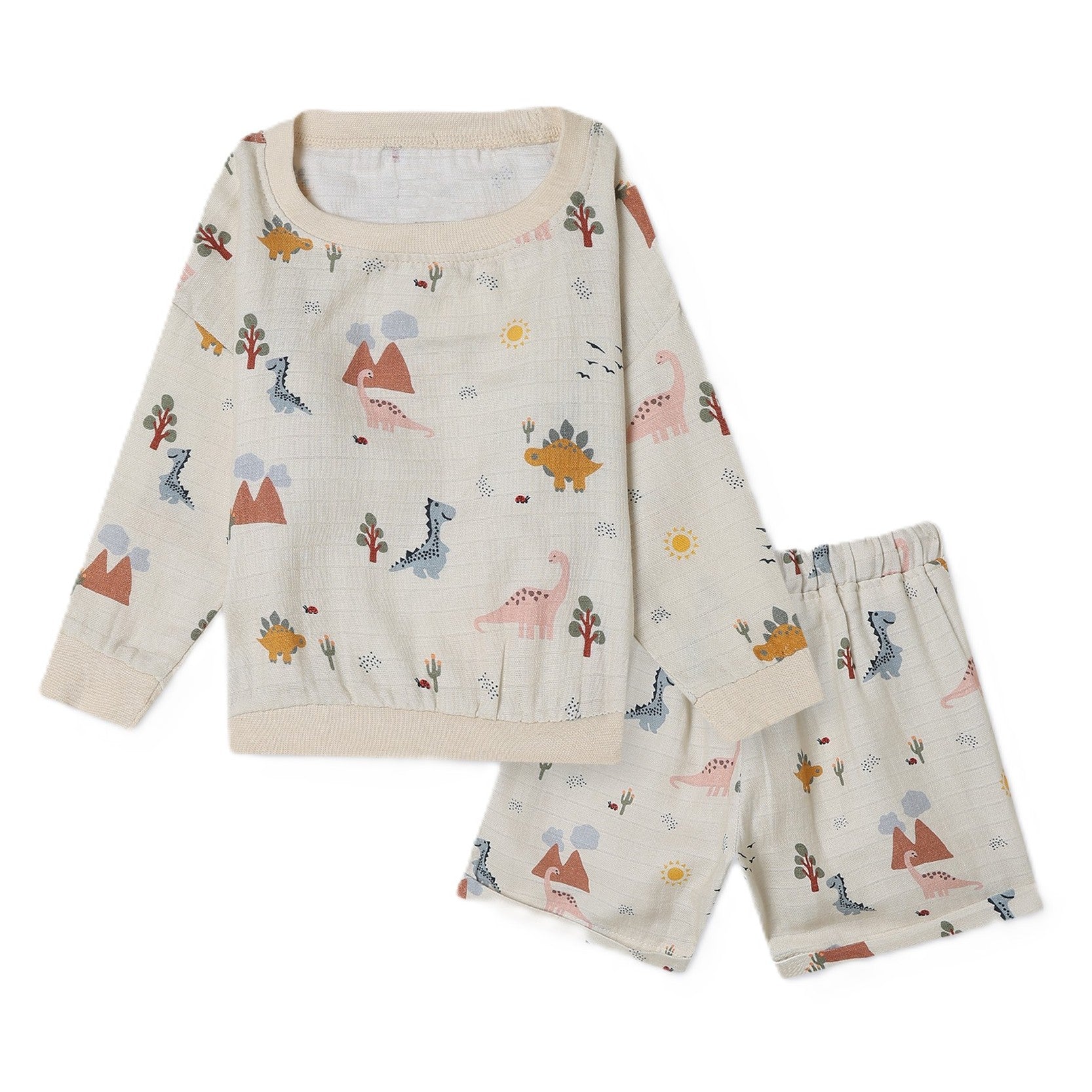 Organic Muslin Sweatshirt & Shorts Set