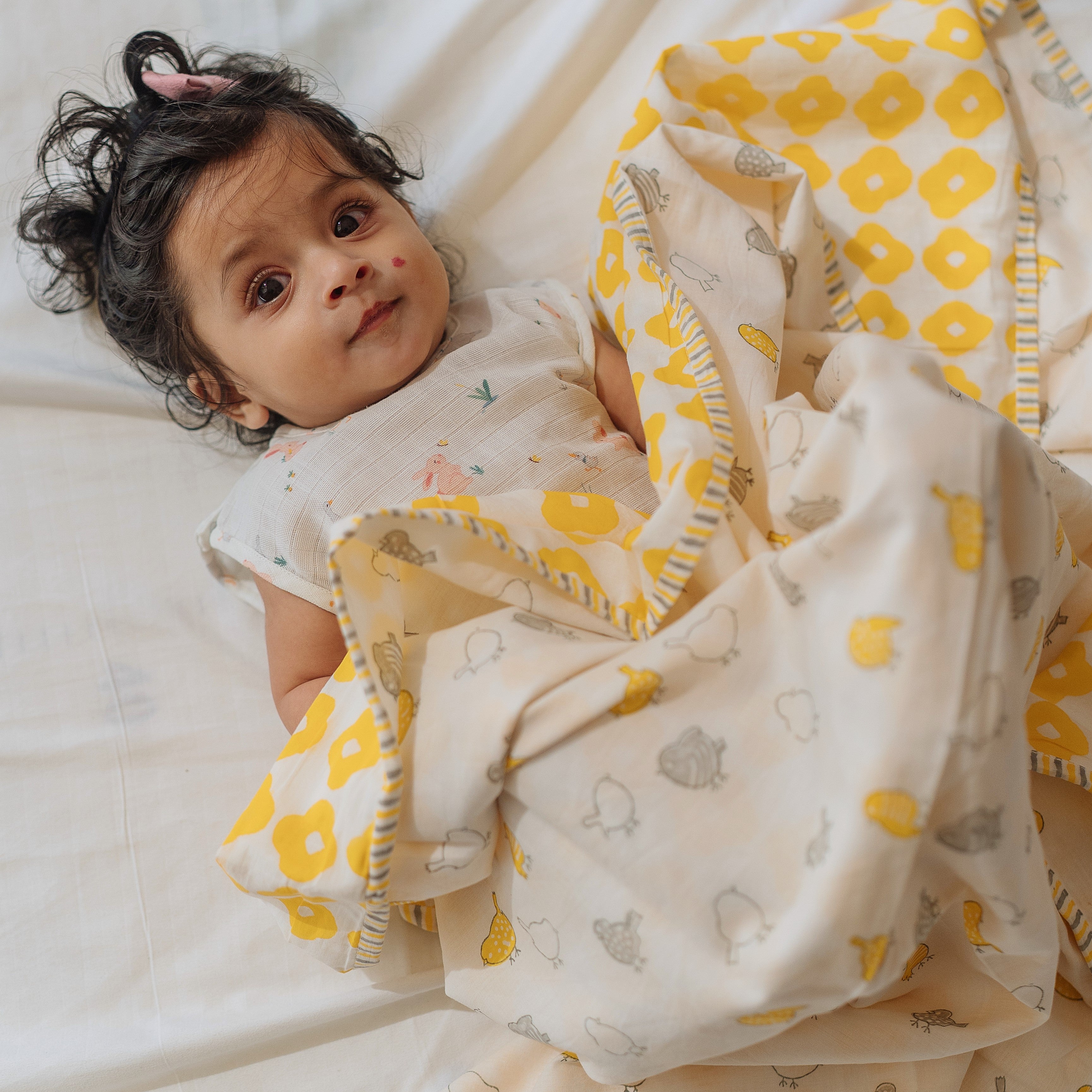 Mulmul Muslin Dohar | Hand-Block Printed