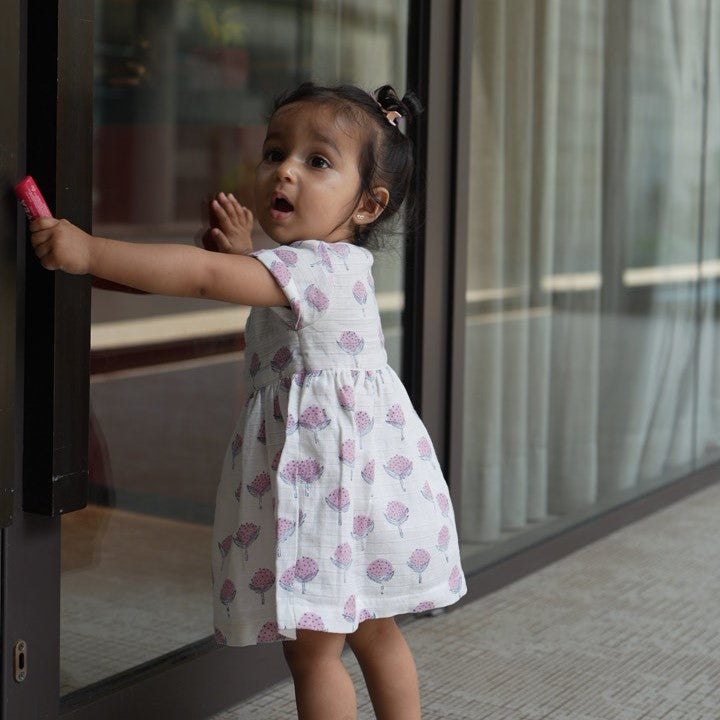 Organic Muslin Dress | Hand-Block Printed