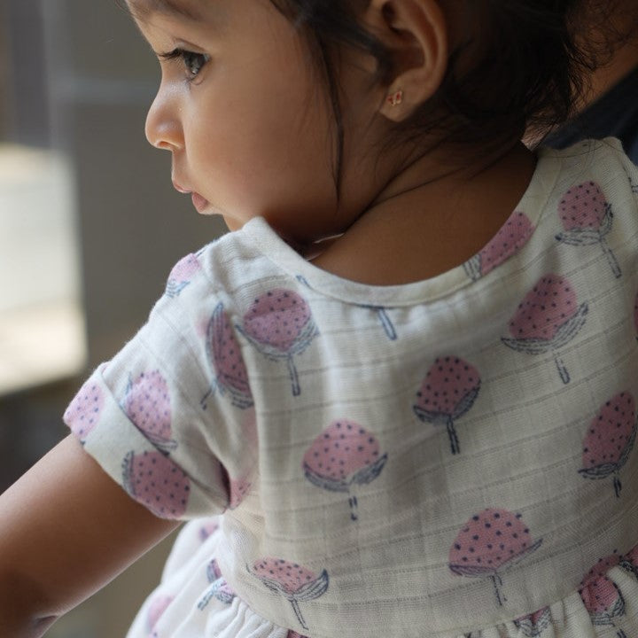 Organic Muslin Dress | Hand-Block Printed