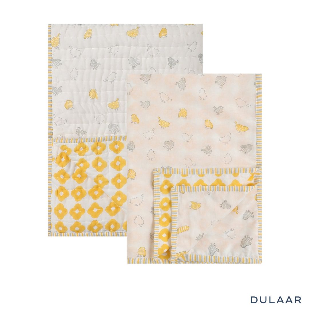 Mulmul Dohar & Quilt | Hand-Block Printed