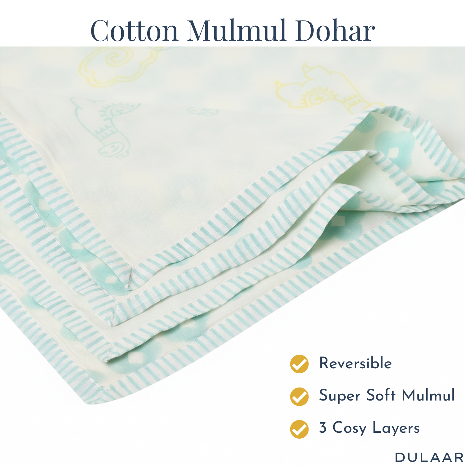 Mulmul Muslin Dohar | Hand-Block Printed