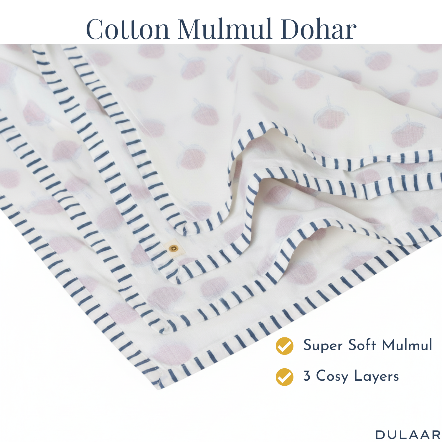 Mulmul Muslin Dohar | Hand-Block Printed