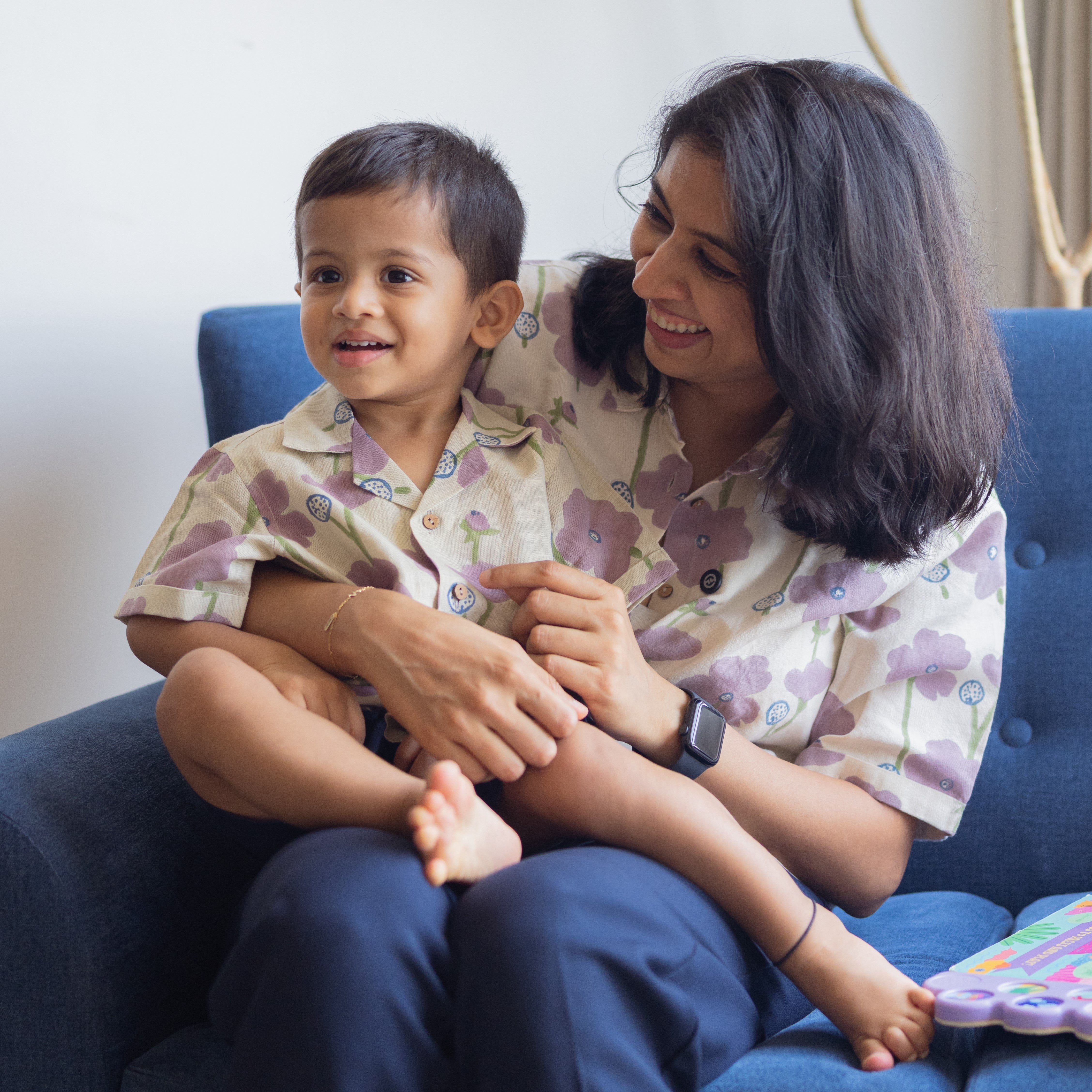 Cotton Linen Shirt | Hand-Block Printed | Twinning for Mom