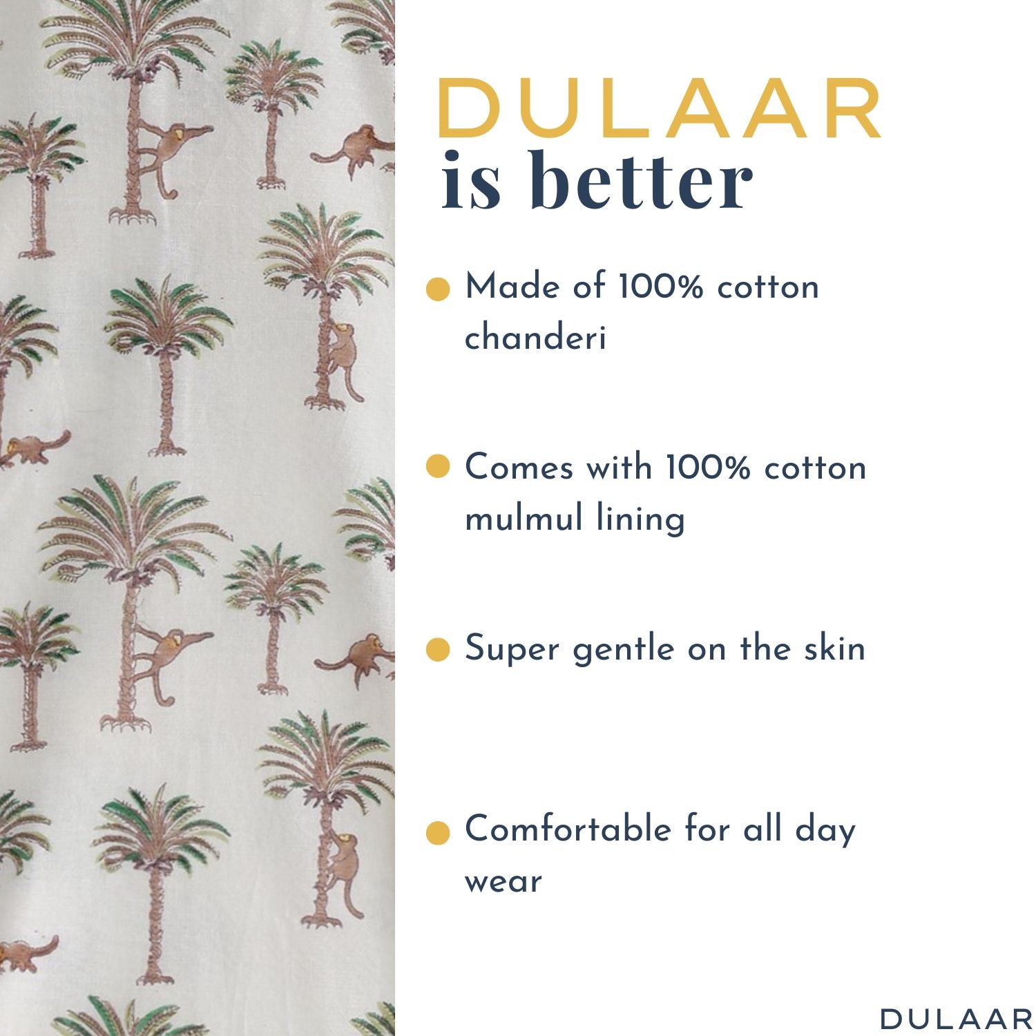 Chanderi Kurta Pyjama Set | Hand-Block Printed