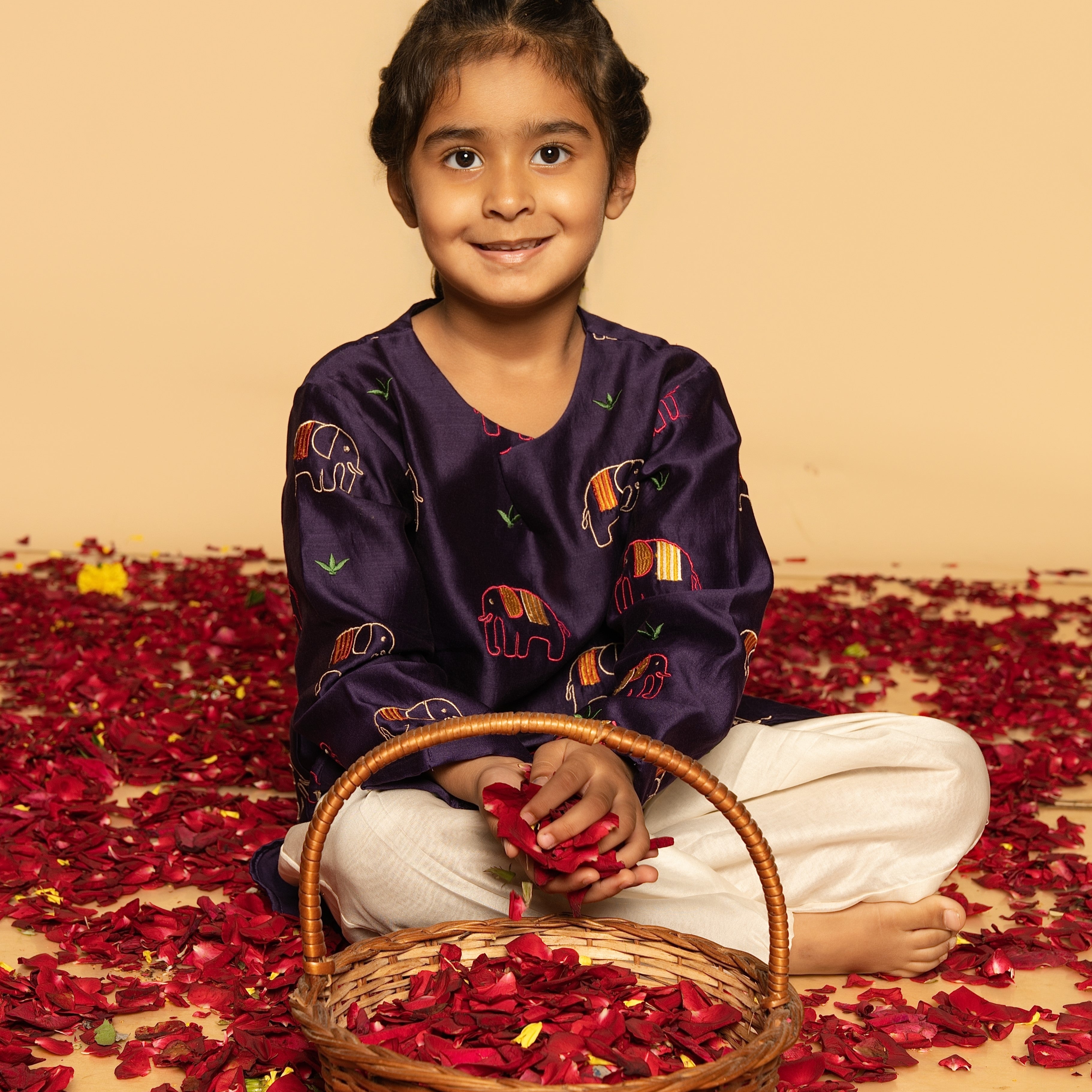 Chanderi Salwar Kurta Set | Embroidered
