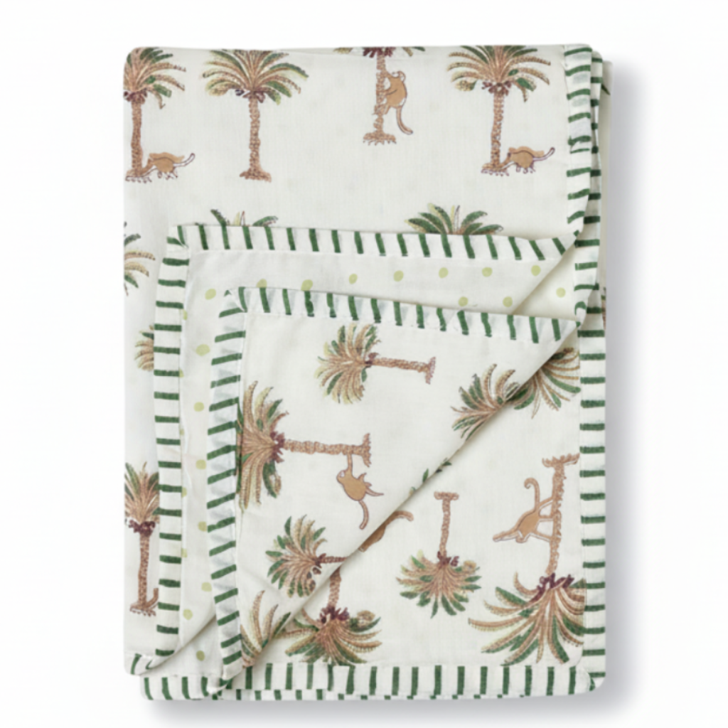 Mulmul Muslin Dohar | Hand-Block Printed