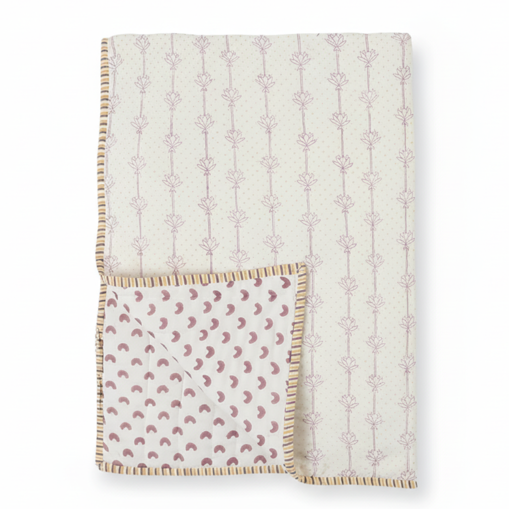 Reversible Mulmul Quilt | Hand-Block Printed