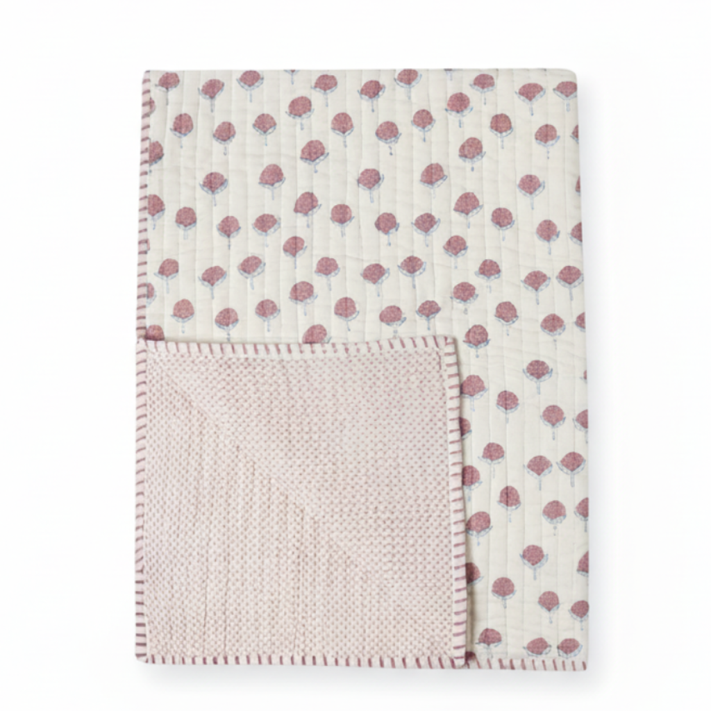 Reversible Mulmul Quilt | Hand-Block Printed