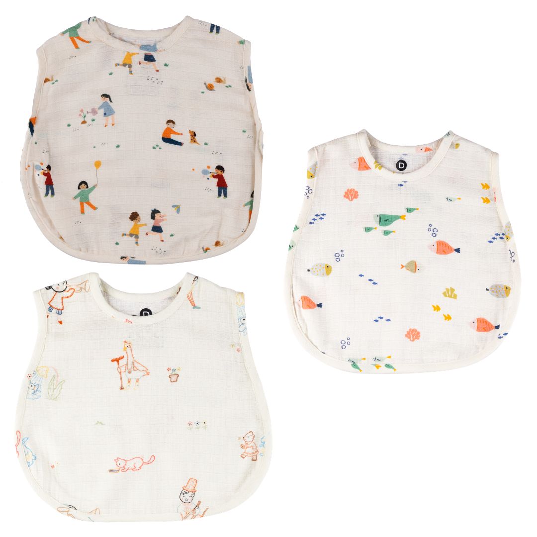 Organic Muslin Jhabla (Set of 3)