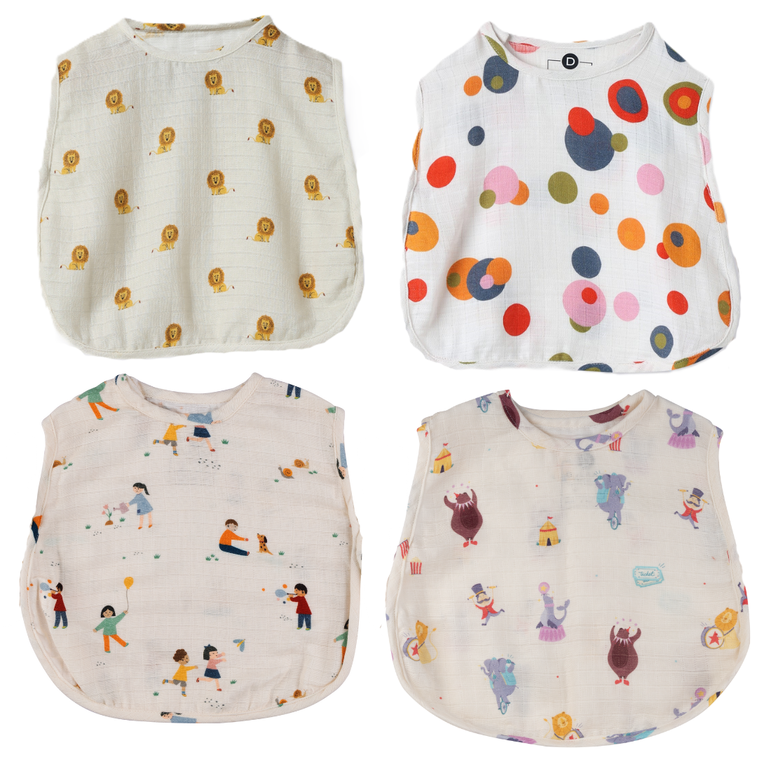 Organic Muslin Jhabla (Set of 4)