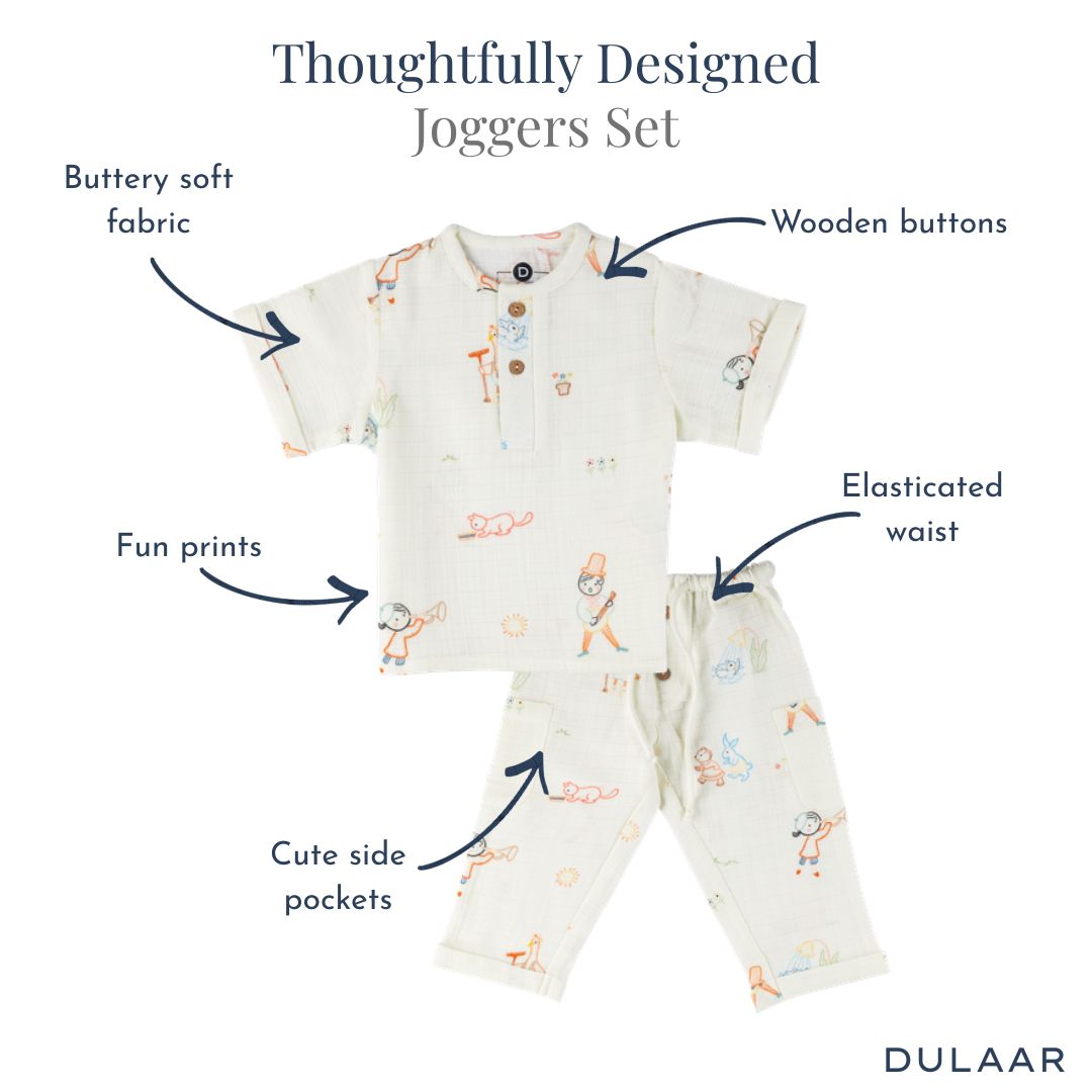 Organic Muslin Joggers Set