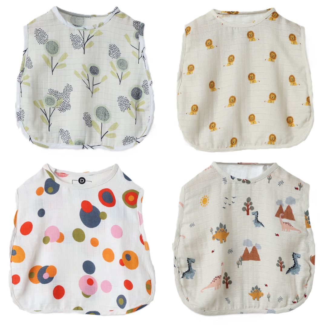 Organic Muslin Jhabla (Set of 4)